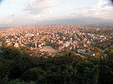 Manaslu 00 11 Kathmandu View from Swayambhunath From Swayambhunath on the forested hill on the western edge of the Kathmandu Valley, I had a great evening view of Kathmandu stretched out below.